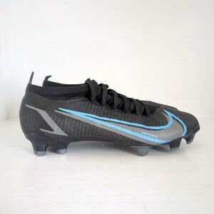 Nike Mercurial Vapor 14 Pro FG Cleats Mens Size 9 Black Black Iron Blue